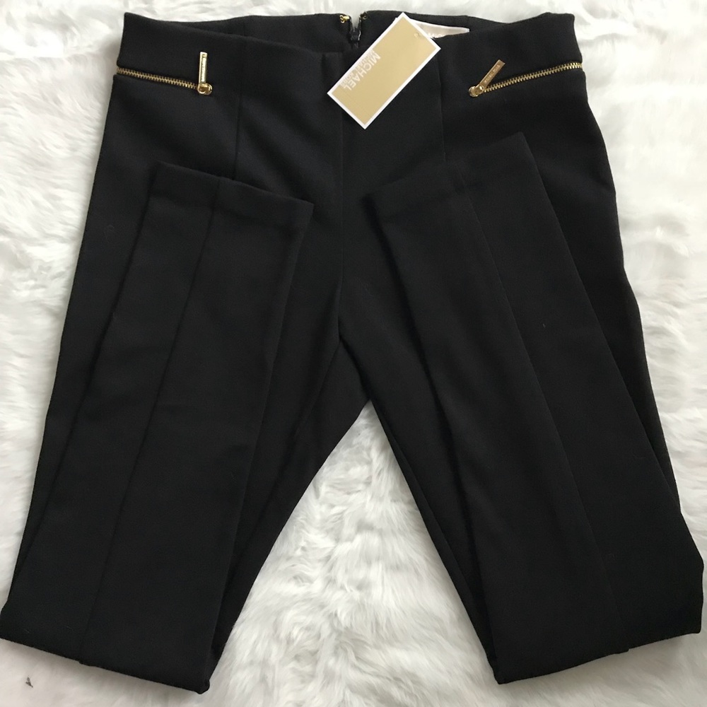 Michael Kors Basic Black Zippered Legging Pant 6